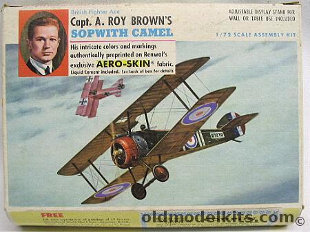 Renwal 1/72 Sopwith Camel with Aeroskin - Capt. A. Roy Brown, 267-69 plastic model kit